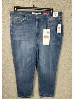 Celebrity Pink Women's Trendy Plus Size Cropped Skinny Jeans Blue Size 16 NWT's.